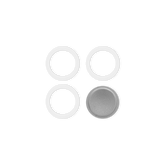 3 rubber gaskets and 1 filter plate for 2-cup Moka pots