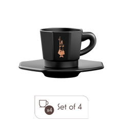 Bialetti Octagonal Porcelain Espresso Cups – Set of 4