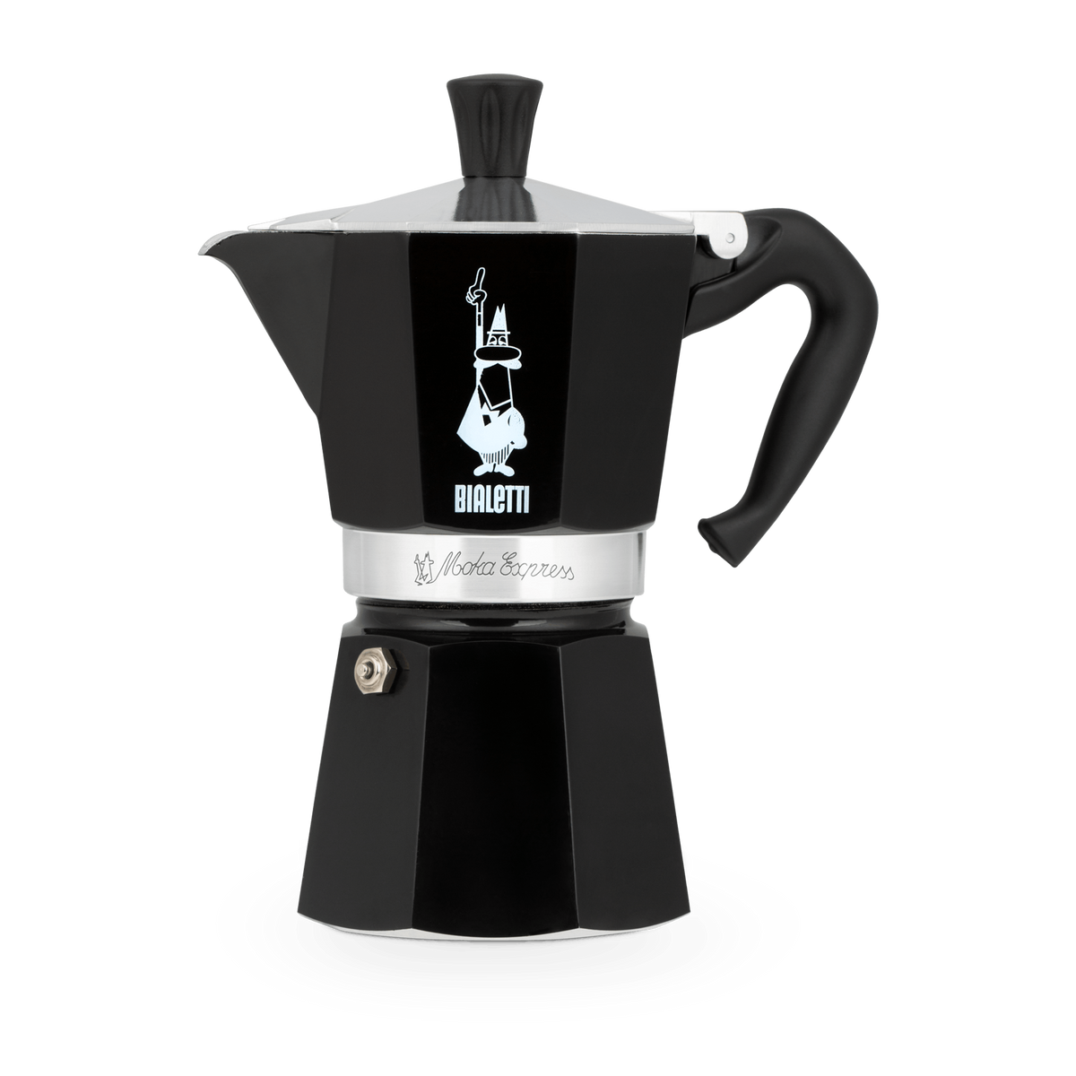 Bialetti Moka Pot 6 Espresso Cup, Black– Italian Stovetop Espresso Maker