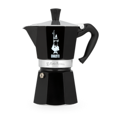 Bialetti Moka Pot 6 Espresso Cup, Black– Italian Stovetop Espresso Maker