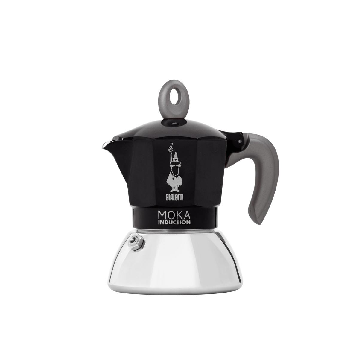 Bialetti Moka Induction Black 2 Espresso Cup, Black – Italian Stovetop Espresso Maker