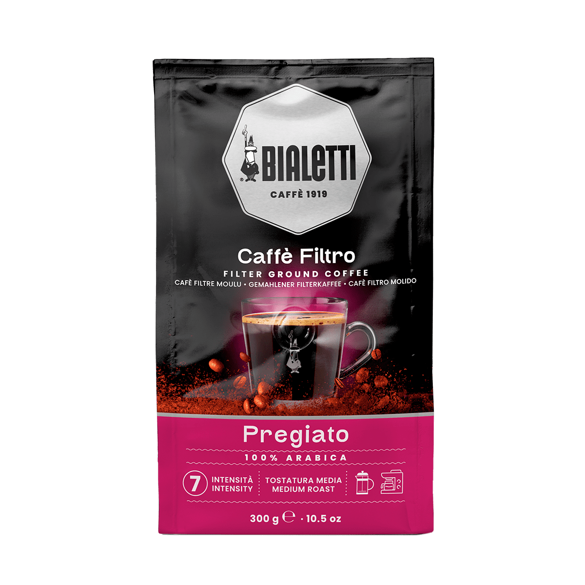 Bialetti Pregiato Drip/Filter Ground Coffee, 10.5 oz