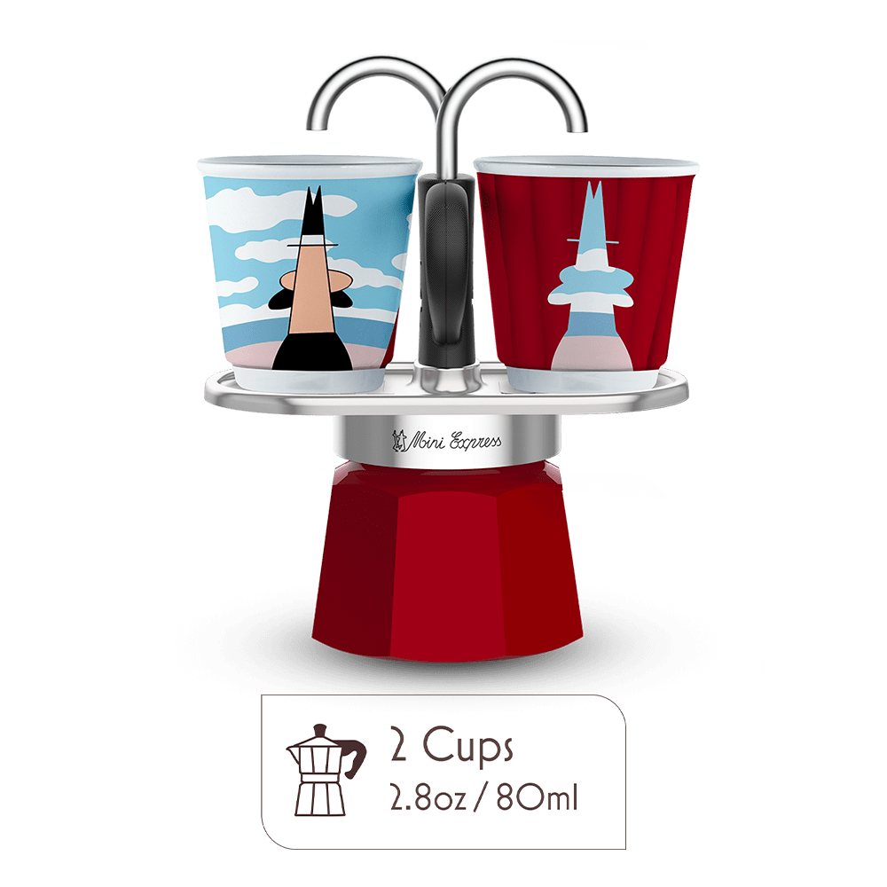 Mini Moka Pot Espresso Gift Set | Italian Coffee Maker with Cups