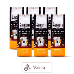 Perfetto Moka Ground Coffee Vanilla (6-Pack, 8.8 oz each)